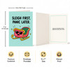 Sleigh First Panic Later Humorous Holiday Christmas Card