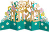 Paper Wonder Displayable Jumbo Easter Card or Centerpiece (Fold Pop Up Easter Eggs and Flowers)