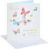 Hand Drawn Butterflies Design Niece Birthday Card