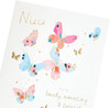 Hand Drawn Butterflies Design Niece Birthday Card