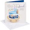 Cake with Sparklers Design Husband Birthday Card
