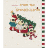 Boofles Carrying Xmas Tree From The Grandchildren Christmas Card