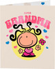 Woman With Flower Design Grandma Birthday Card