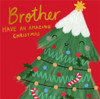 Decorated Tree Design Brother Christmas Card