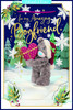 Bear Holding Red Heart An Amazing Boyfriend 3D Christmas Keepsake Card