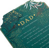 Green Traditional Floral Design with Heartfelt Verse Dad Birthday Card