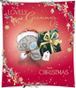 Bear Holding Up Present Granny Christmas Card