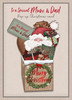 Santa Popping Out Of Chimney Special Mum & Dad Large Pop Up Christmas Card