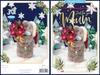 Bear Holding Poinsettia Bouquet Mum 3D Christmas Keepsake Card