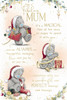 Bear With Shopping Bags Fabulous Mum Christmas Card