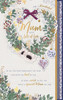 Heart Wreath Design Luxury Handmade Die Cut Mum Christmas Card