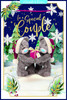 Bears Holding Gift Special Couple 3D Christmas Keepsake Card
