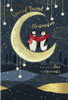 Penguins Stood on Moon Special Friend Christmas Card