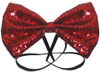 Bow Tie Glitter 12 x 7cm Red