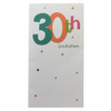 30th Birthday Party Invitations Pack of 8 White