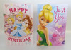 Disney Cards For Girls Mix of 6 Birthday Cards