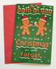 To Both of You Ginger Biscuit Fun Design Christmas And New Year Card