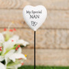 Graveside Plaque Thoughts Of You Resin Heart on Stick - Nan