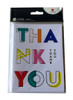Multipack of 10 Thank You Cards Silver Foil Finish