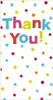 Pack of 16 Glitter Finished Thank You Cards with Spots