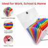 13 Part DL Rainbow Coloured Tabs Expanding File with Elastic Closure