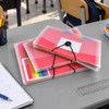 13 Part DL Rainbow Coloured Tabs Expanding File with Elastic Closure