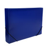 A4 Clearview Blue Box File with Elastic Closure