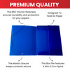 A4 Clearview Blue Box File with Elastic Closure