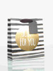 Medium Gift Bag-Just for You black and Gold  With Tag