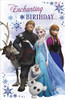 Enchanting Open Birthday New Card Disney Anna Kristoff Sven & Olaf Frozen