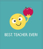 Thank You Cute Emoji Hold Apple Best Teacher Ever Card