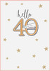 40 Ta-Da Happy Birthday Modern Age 40th Glitter & Attachments New Card