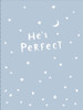 Baby Boy Birth Congratulations Card He's Perfect Moon and Stars from The Kindred Range 