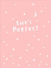 Baby Girl Birth Congratulations Card Moon and Stars from The Kindred Range