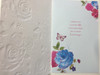 Wife Age 40th Diamante Embossed Roses White Diamonds 40 Birthday Card