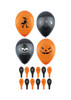 Pack of 12 Balloons 23cm Halloween Design