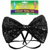 Bow Tie Glitter 12 x 7cm Black