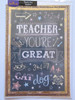 teacher you're great, Thank you teacher card