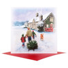 Hallmark Snowy Christmas Card 'Blank' Small Square