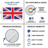 Union Jack Flag Polyester 3 ft. x 5 ft. - England United Kingdom British National Flag Outdoor Events Celebrations Patriotic Displays