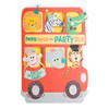 Unisex Birthday Greeting Card "Party Bus" Bus Shaped 