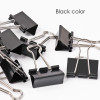 Pack of 12 Black 15mm Foldback Binder Clips