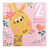 2nd Birthday Card Getting with Giraffe Design