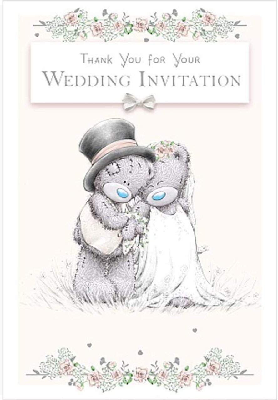 Me To You Bear Wedding Thank You Invitation Card Occasion Cards