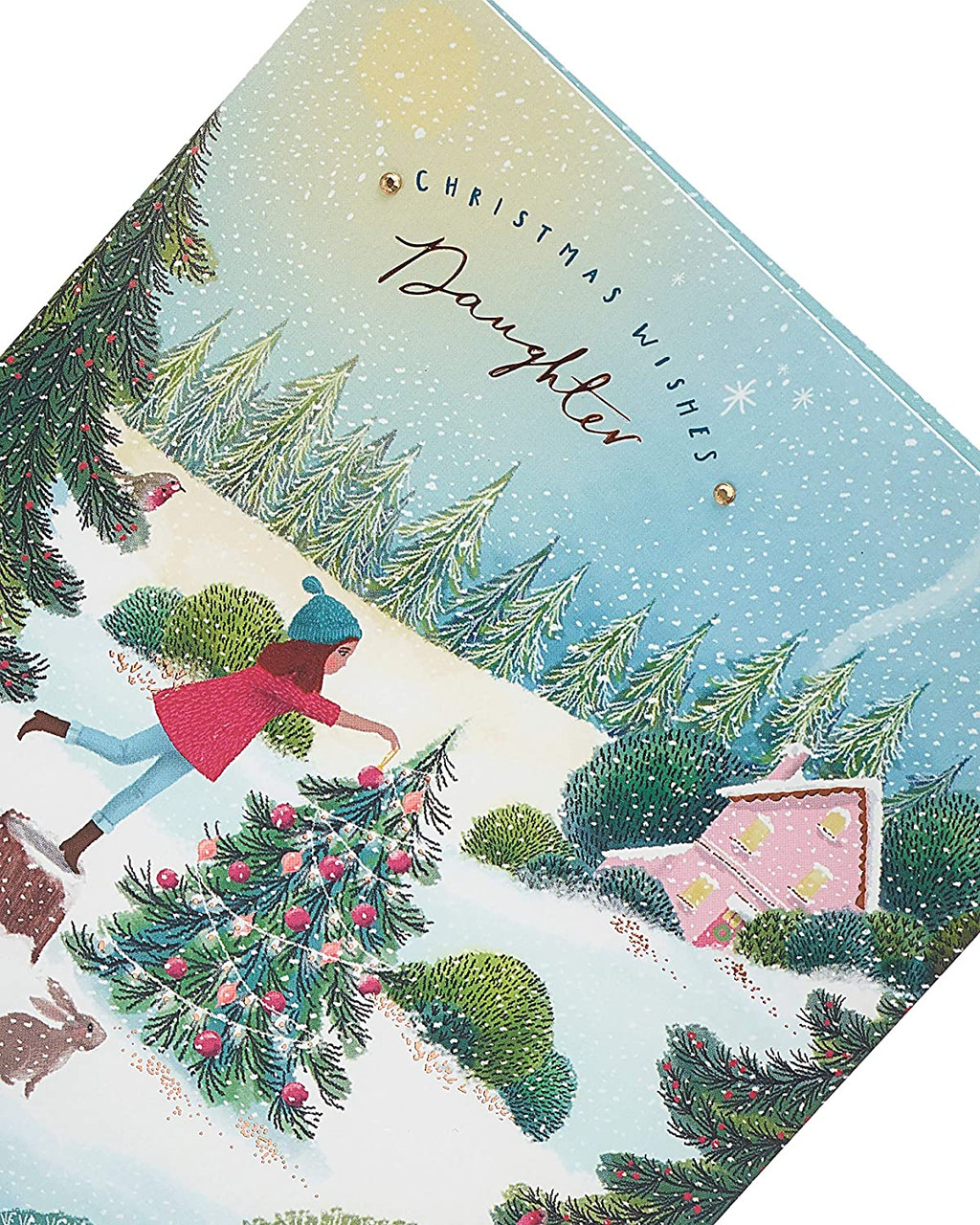 UK Greetings Weihnachtskarte Für Tochter – Mit 3D-Stern-Design, Inkl. Umschlag, 149 X 229 Mm