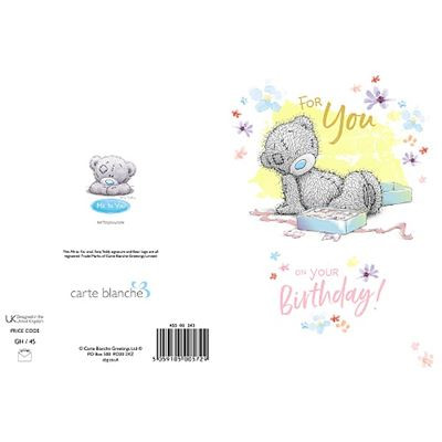 Me To You Bear Tatty Teddy Sat With Chocolates Birthday Card