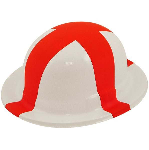Pack of 12 St George Plastic Bowler England Hats For Adults