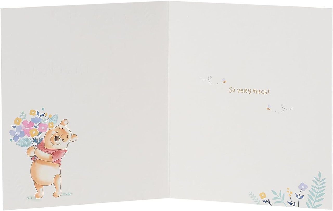 Winnie The Pooh Scroll Design Thank You Card - Occasion Cards