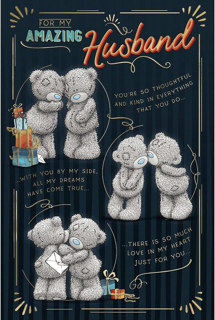 Bears With Gifts Amazing Husband Birthday Card Occasion Cards