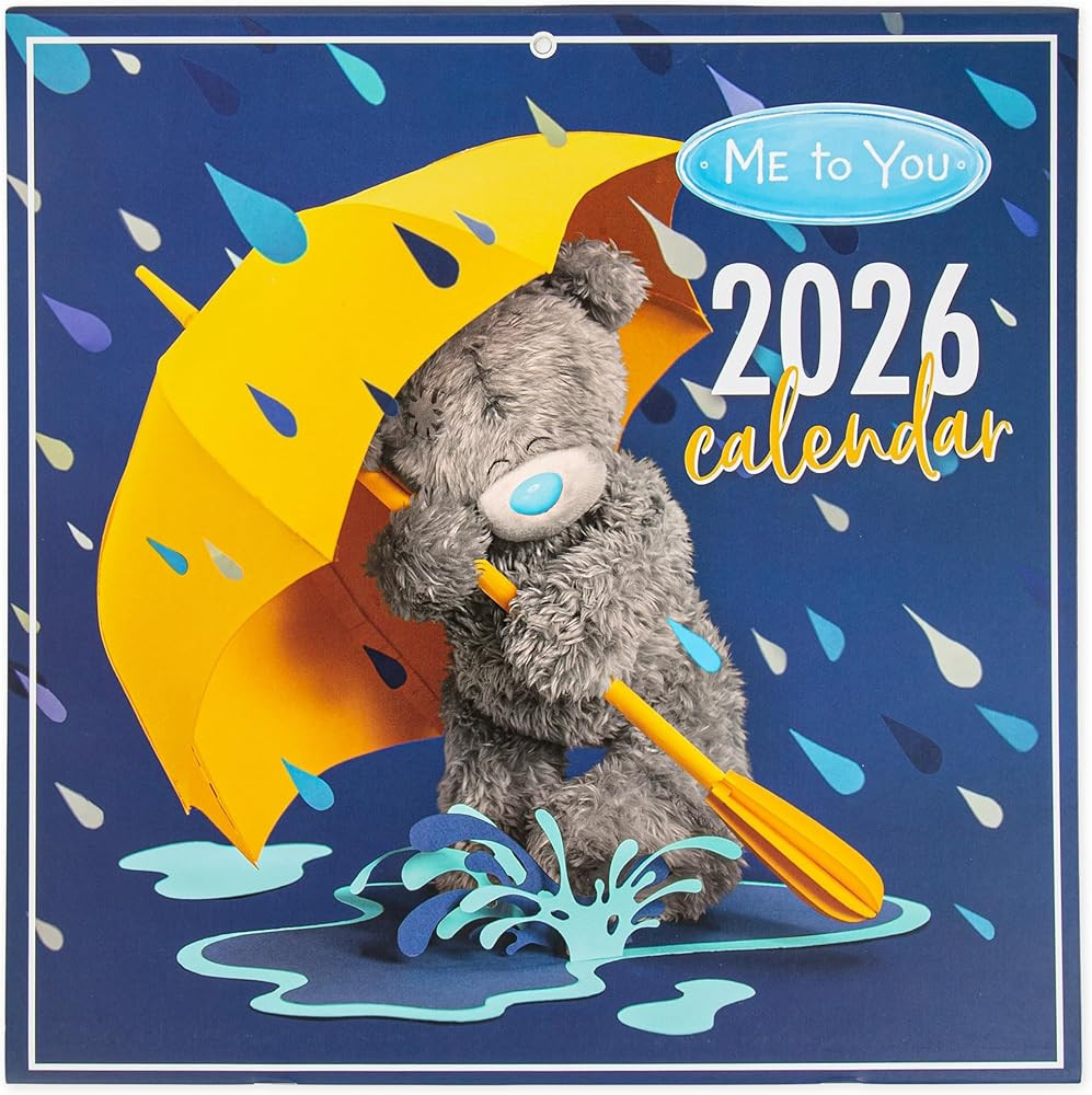 Agenda Familial 2026 Me To You Tatty Teddy - Format A4 à Spirale, 5 Colonnes, Pages Illustrées - Pour Organiser Toute La Famille